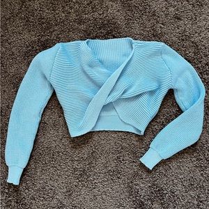 Blue cropped sweater